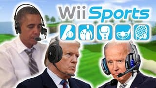 Presidents Play Wii Sports Golf