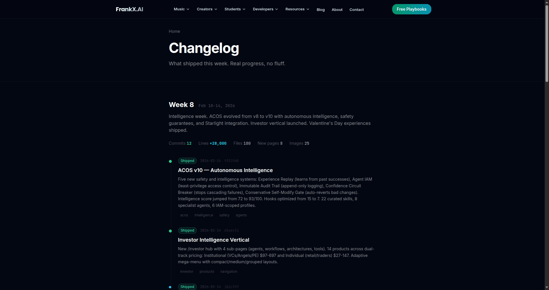 Acos V10 Changelog Screenshot