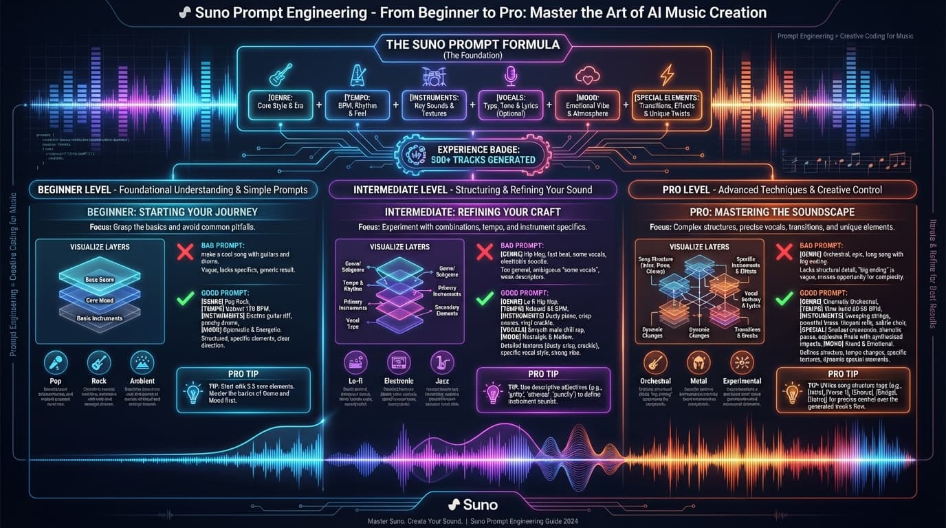 The Complete Suno Prompt Engineering Guide: From Beginner to Pro