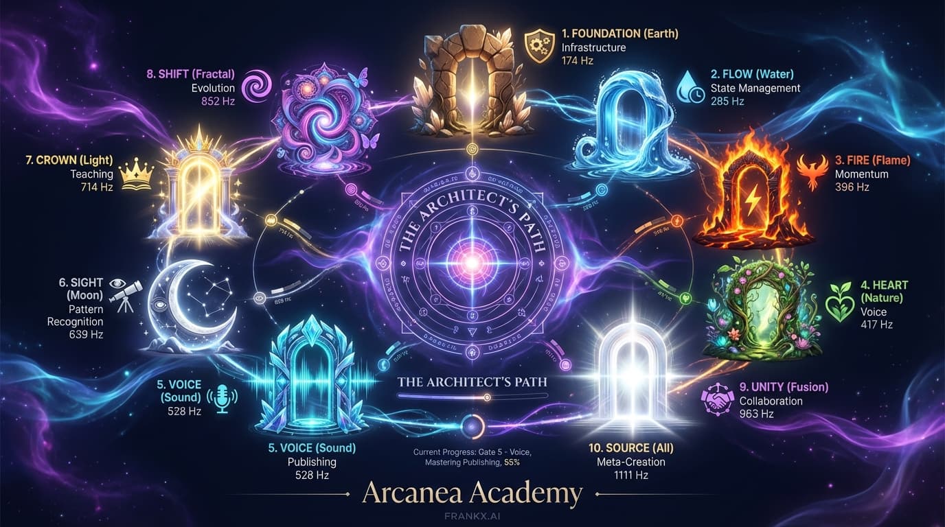 Arcanea 10 Gates — mythology-infused creative development system