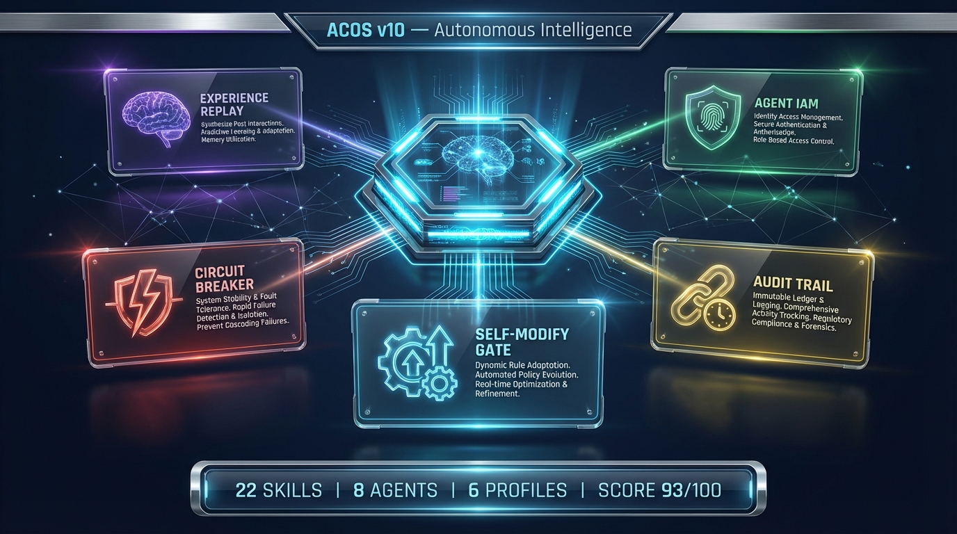 ACOS v10: Autonomous Intelligence — The System That Improves Itself